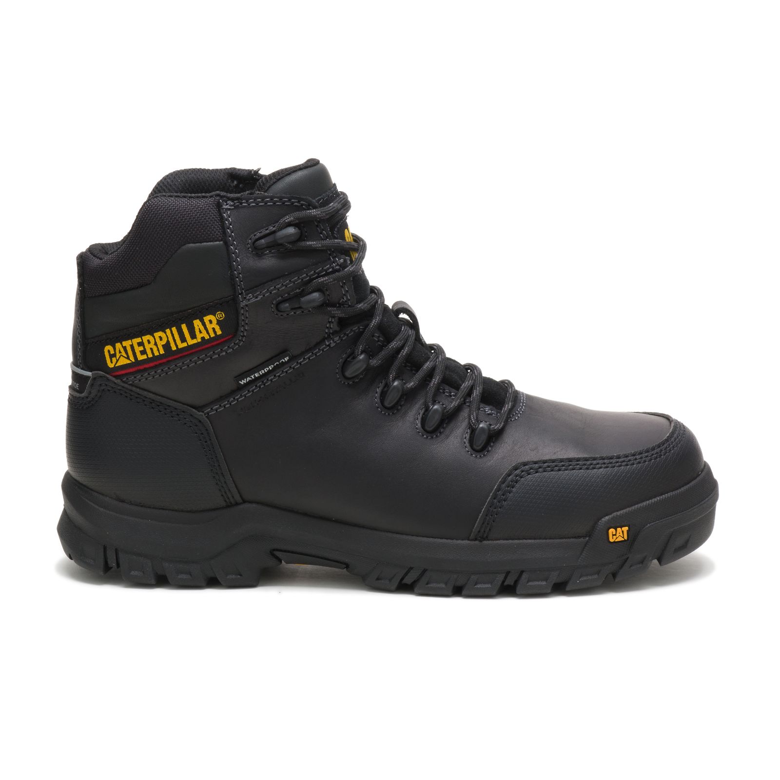Caterpillar Boots Pakistan - Caterpillar Resorption Waterproof Composite Toe Mens Work Boots Black (329651-DGH)